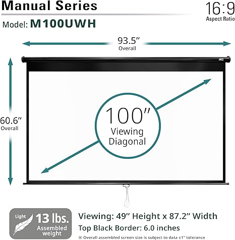 Manual screen 100"*100
