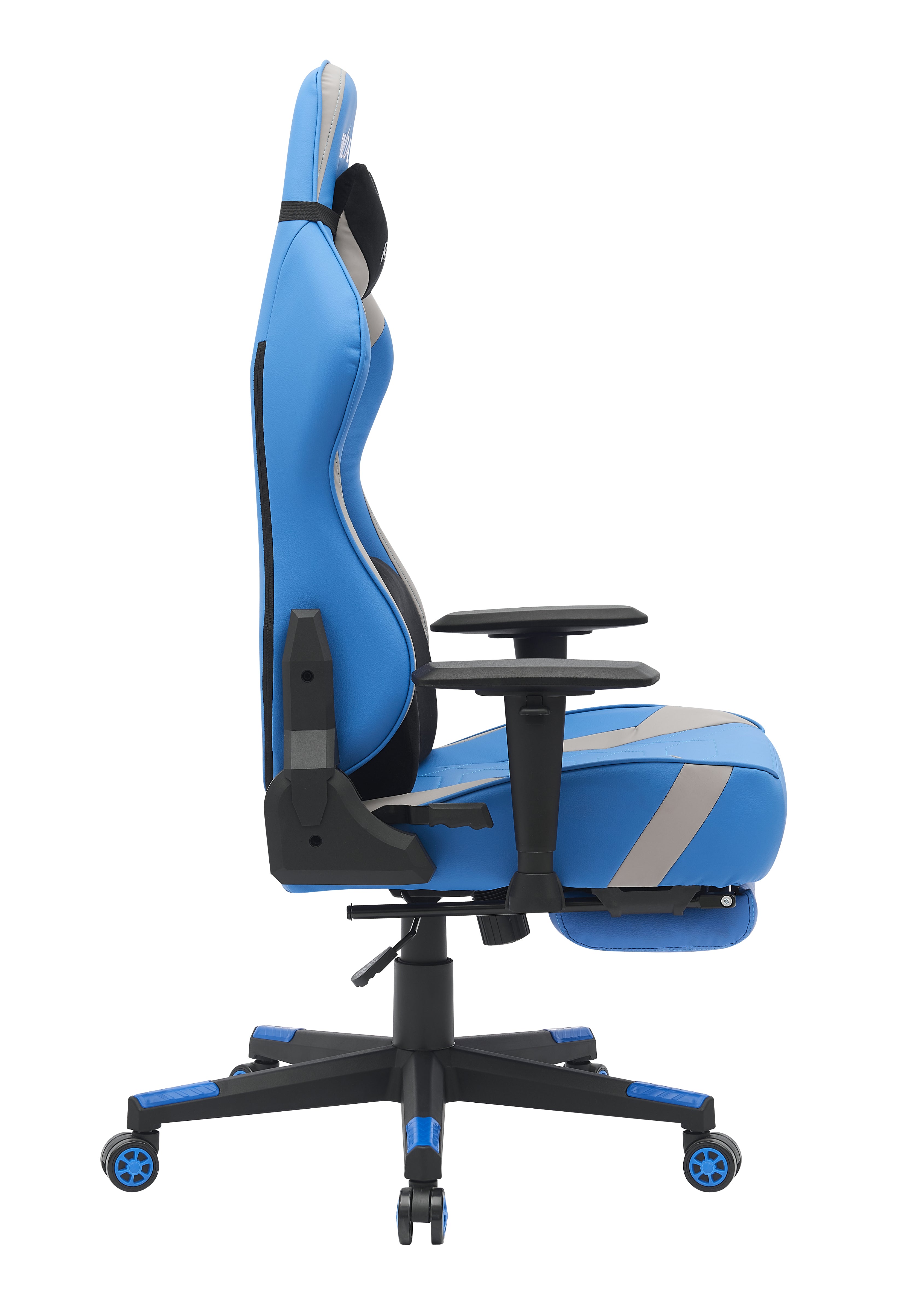 RUNDA GAMING CHAIR RD-1009 FOOTREST BLUE+GREY
