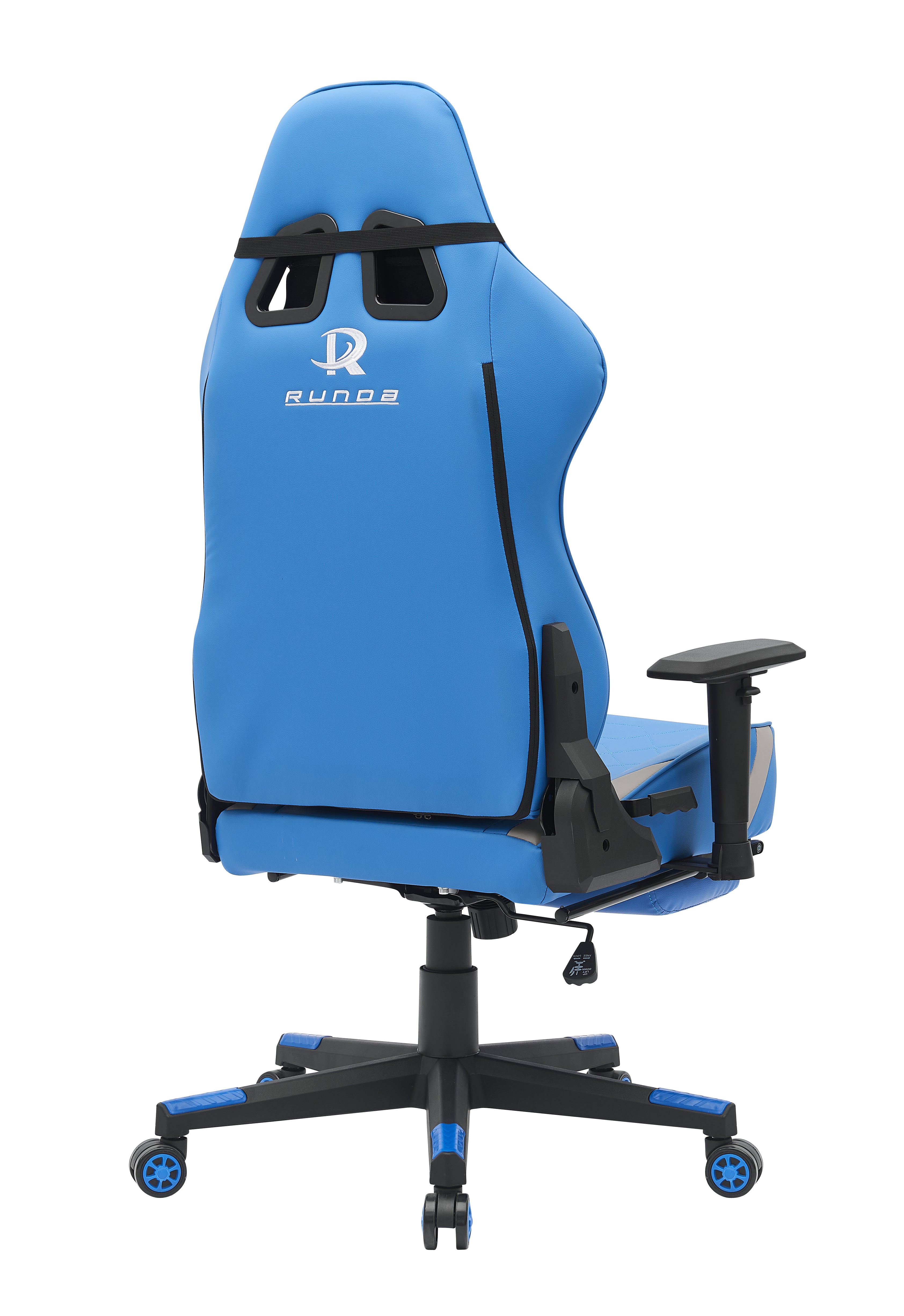RUNDA GAMING CHAIR RD-1009 FOOTREST BLUE+GREY