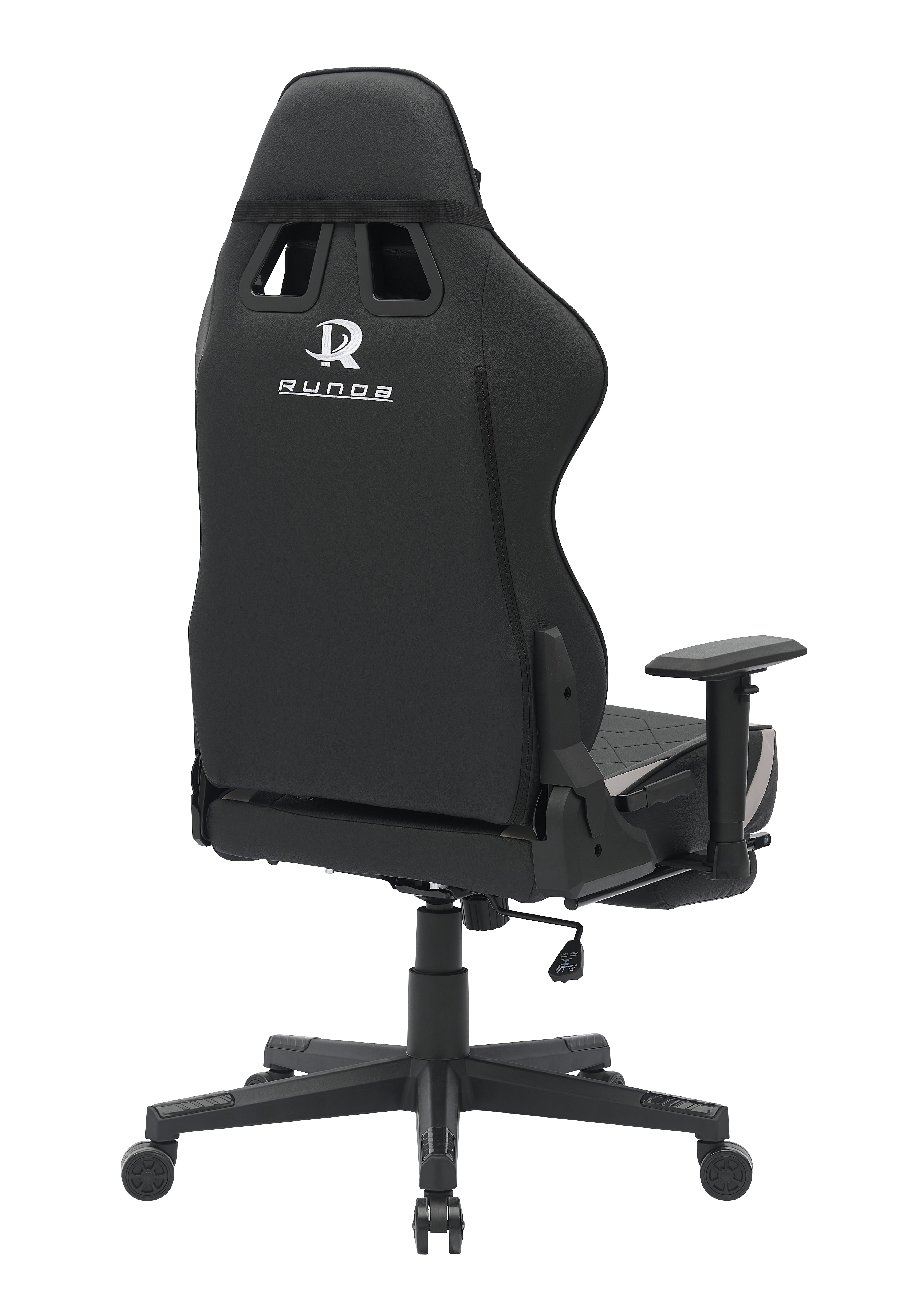 RUNDA GAMING CHAIR RD-1009 FOOTREST BLACK+GREY