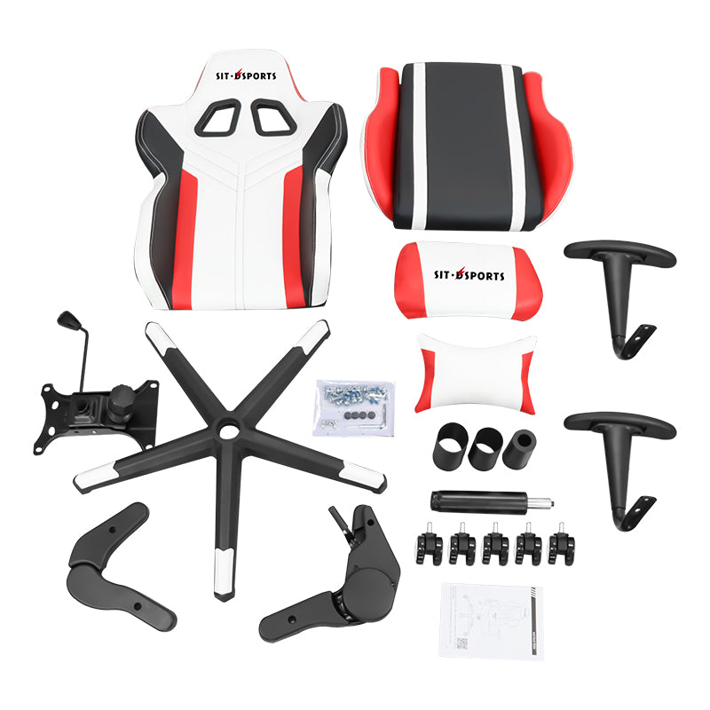 Gaming chair SD-007 White red black