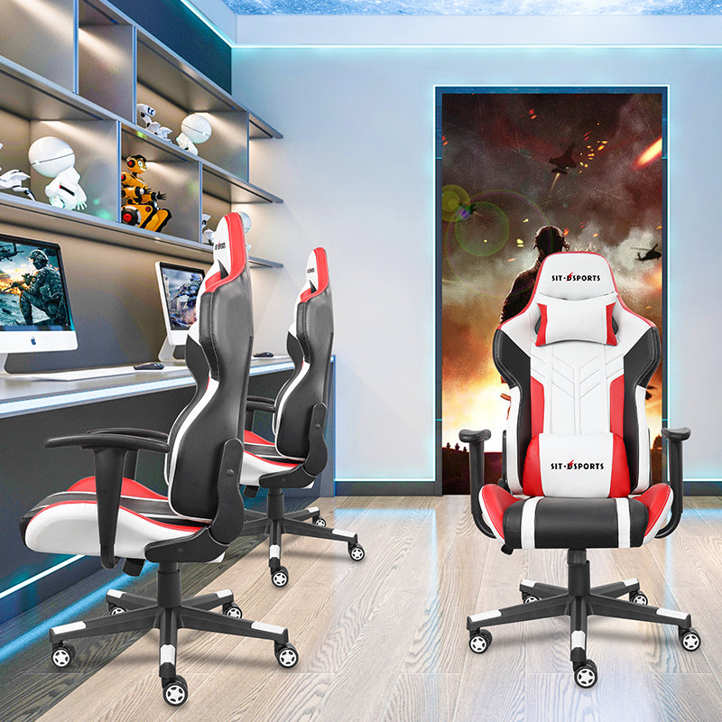 Gaming chair SD-007 White red black