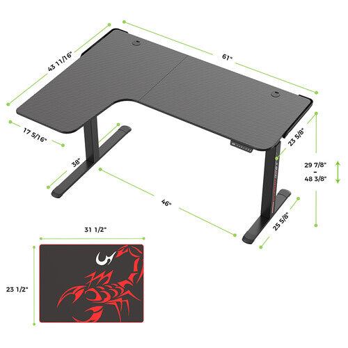 GAMING TABLE DESIGNA ERK-L60L-B-V2