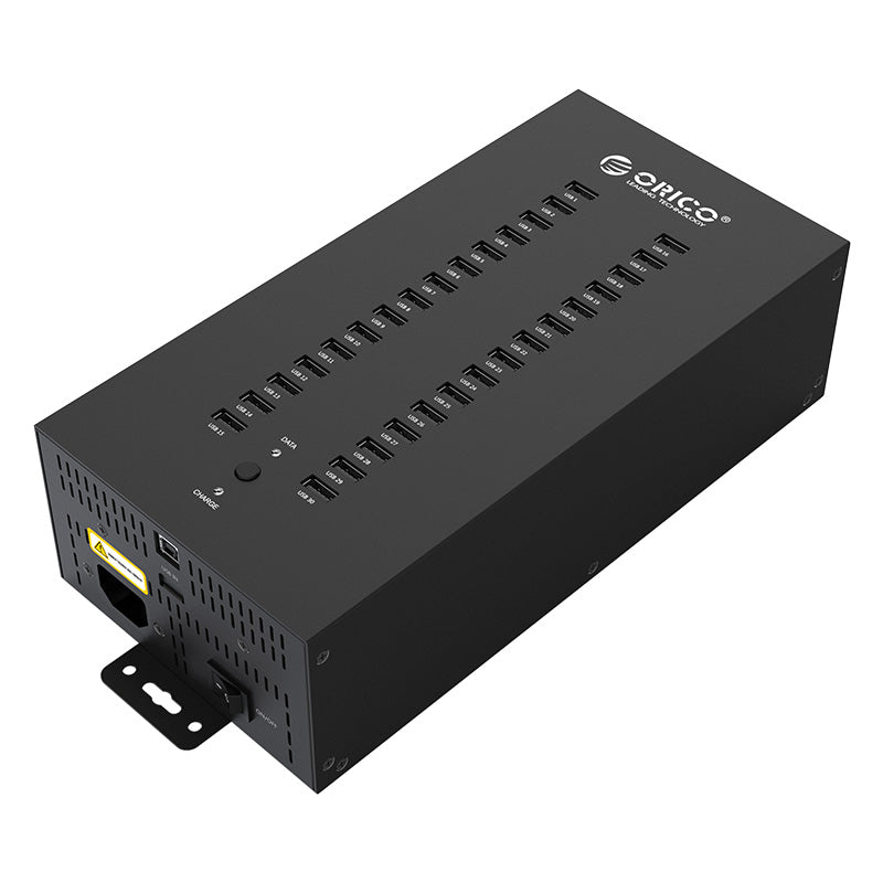 ORICO IH30P-BK 30 Port USB2.0 Industrial HUB with Data Cable and Removable Hanger