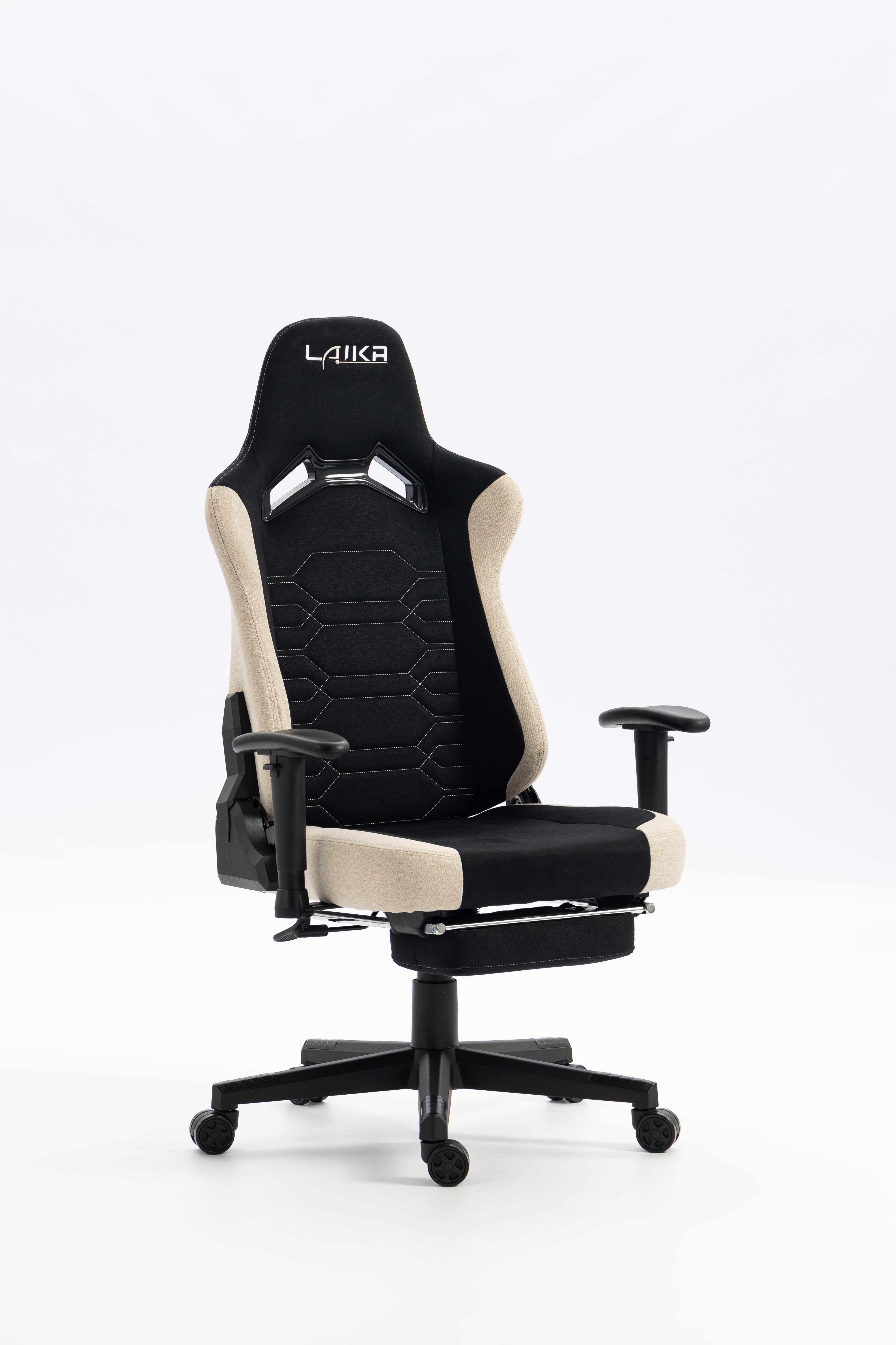 Gaming chair LK-2531T BLACK- BEIGE With Footrest
