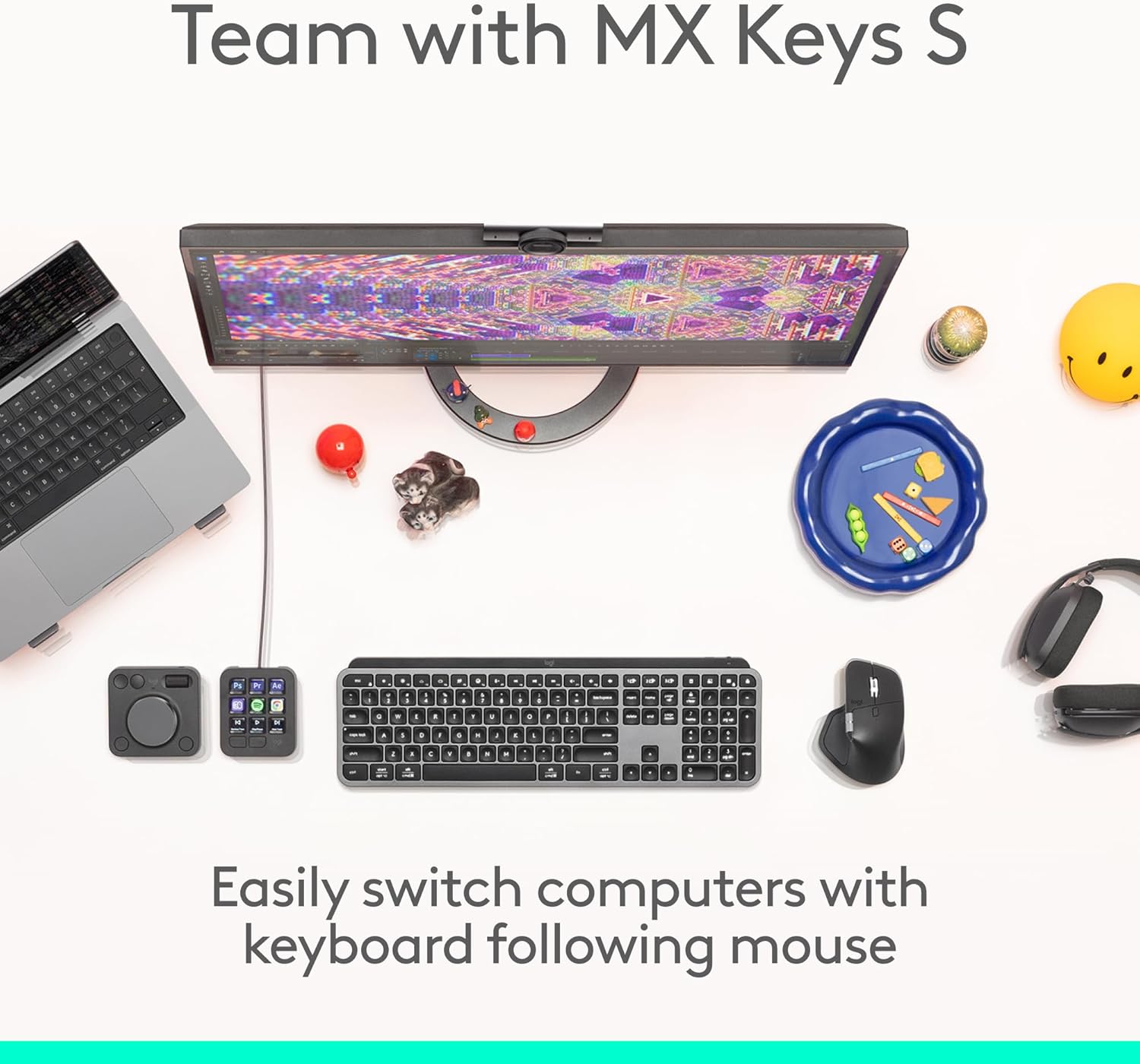 Logitech MX Master 4, Ergonomic Wireless Mouse with Advanced Performance Haptic Feedback, Ultra-Fast Scrolling, USB-C Charging, Bluetooth, Windows, MacOS