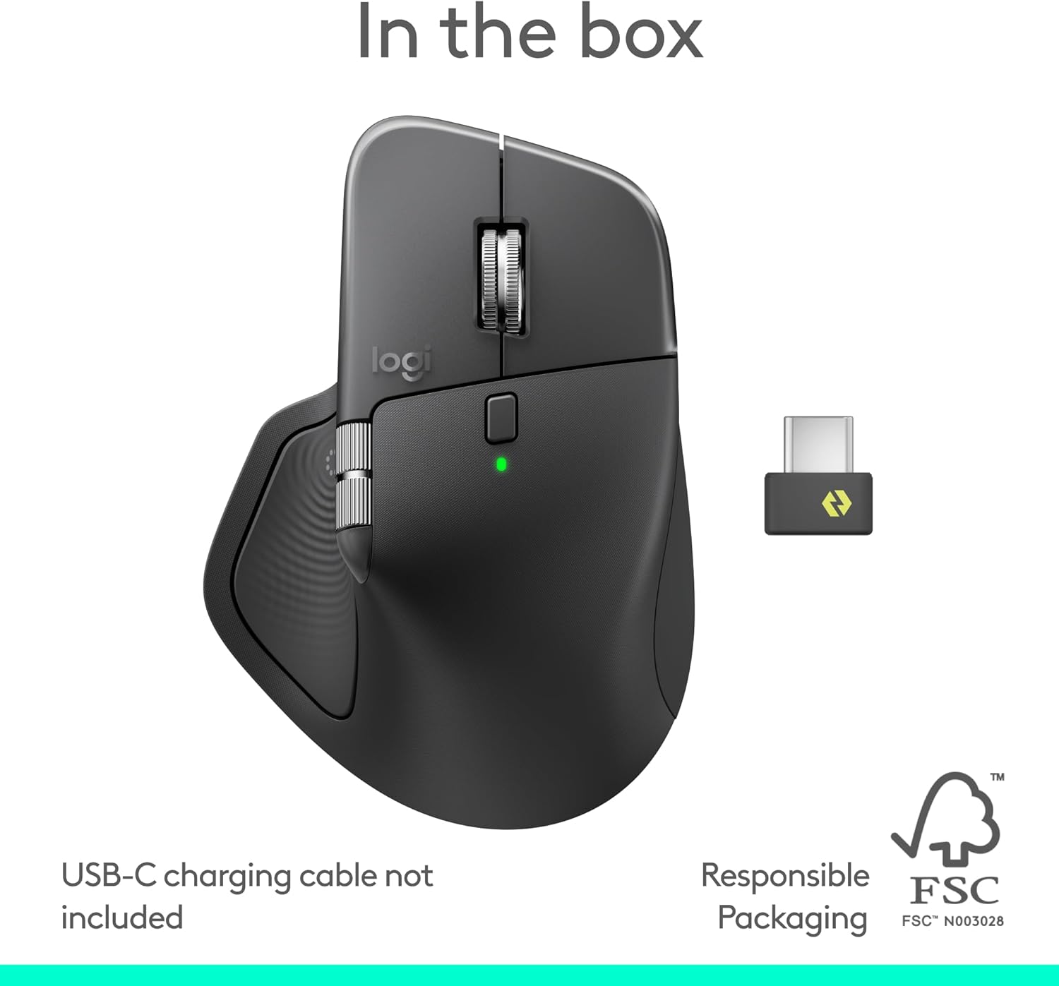 Logitech MX Master 4, Ergonomic Wireless Mouse with Advanced Performance Haptic Feedback, Ultra-Fast Scrolling, USB-C Charging, Bluetooth, Windows, MacOS