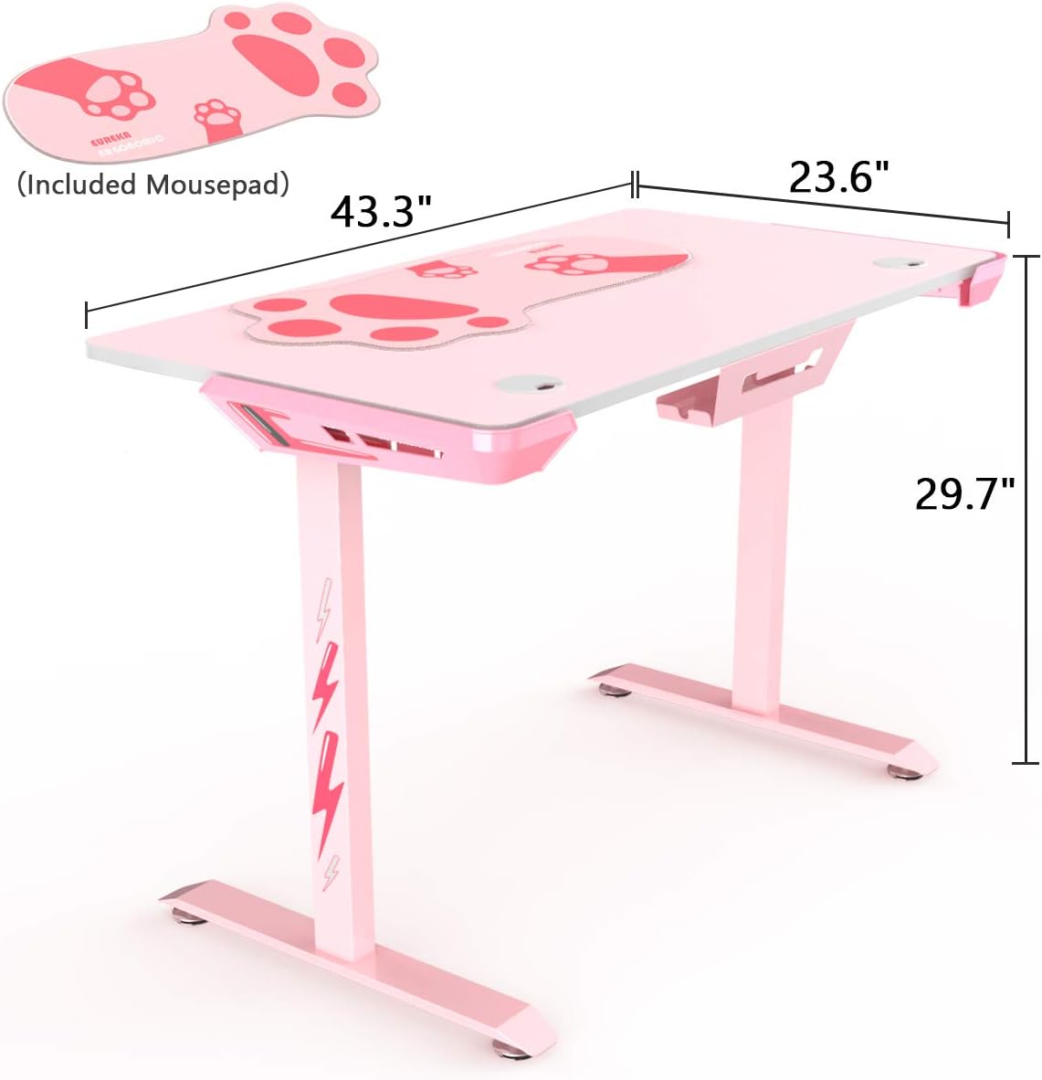 GAMING TABLE DESIGNA ERK-144-PINK-V1