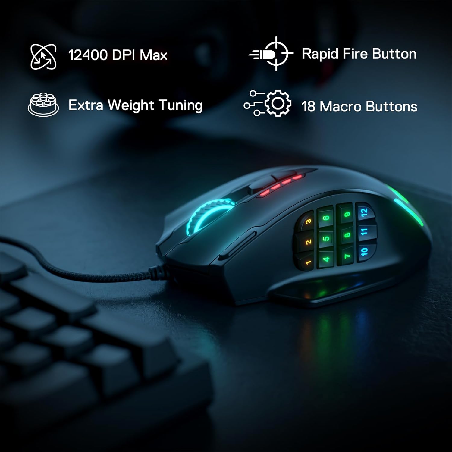 ReDragon M908 IMPACT Wired with buttons