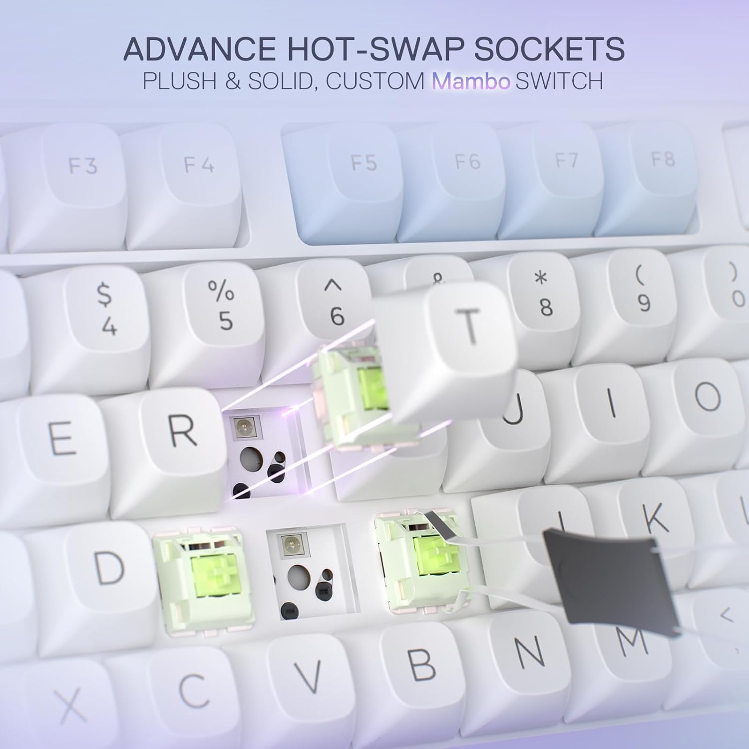 Redragon K673WBP-RGB-MAX 75% gasket Mechanical Keyboard WIRED/2.4/BT