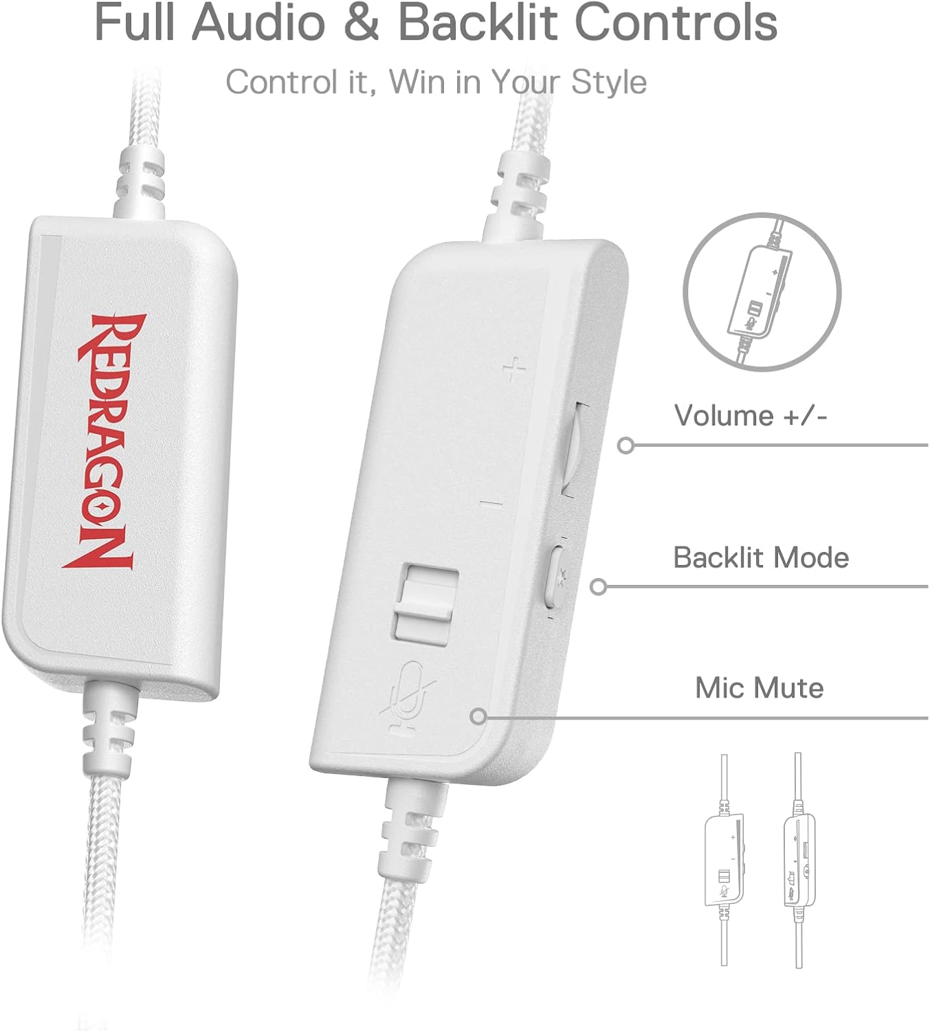 ReDragon H350 WIHTE RGB