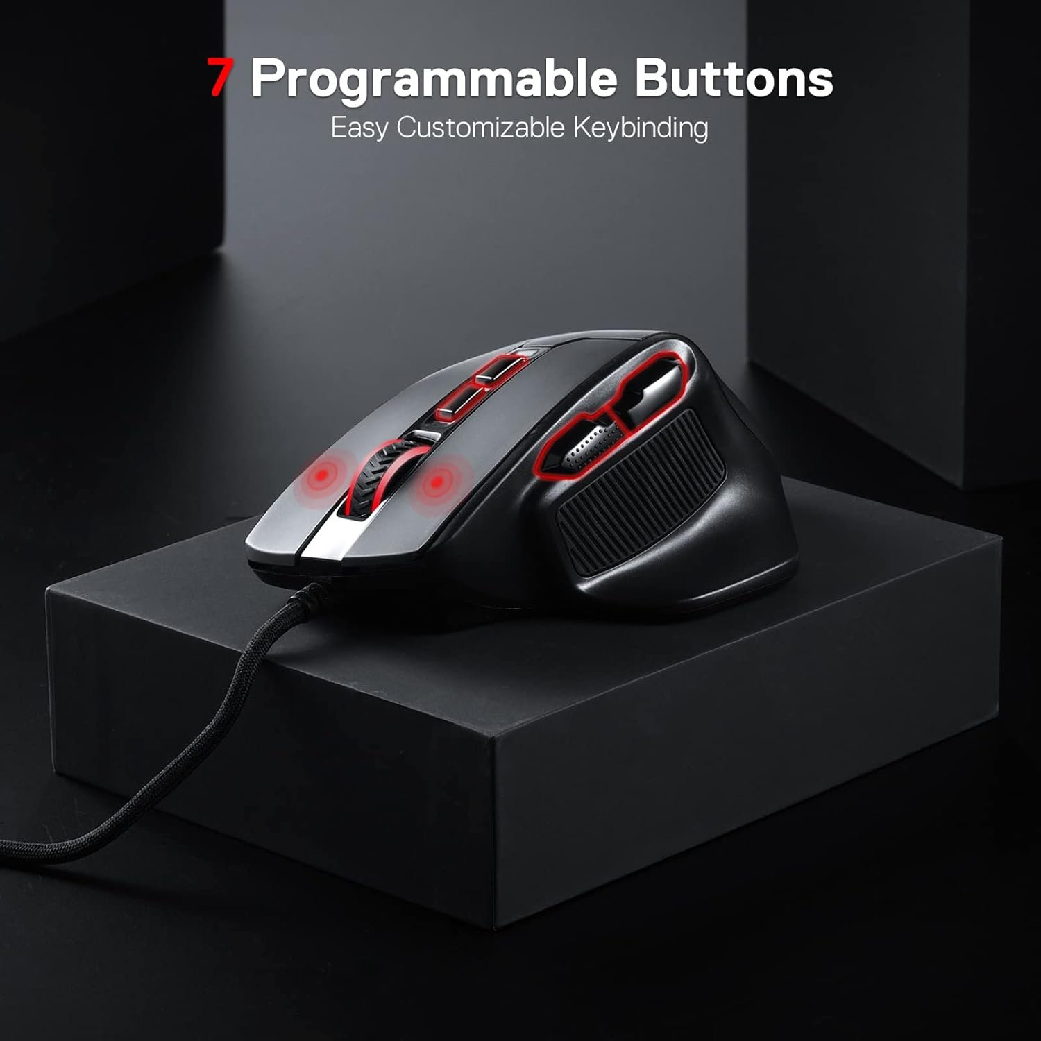 REDRAGON M806-RGB WIRED GAMING MOUSE.BLACK
