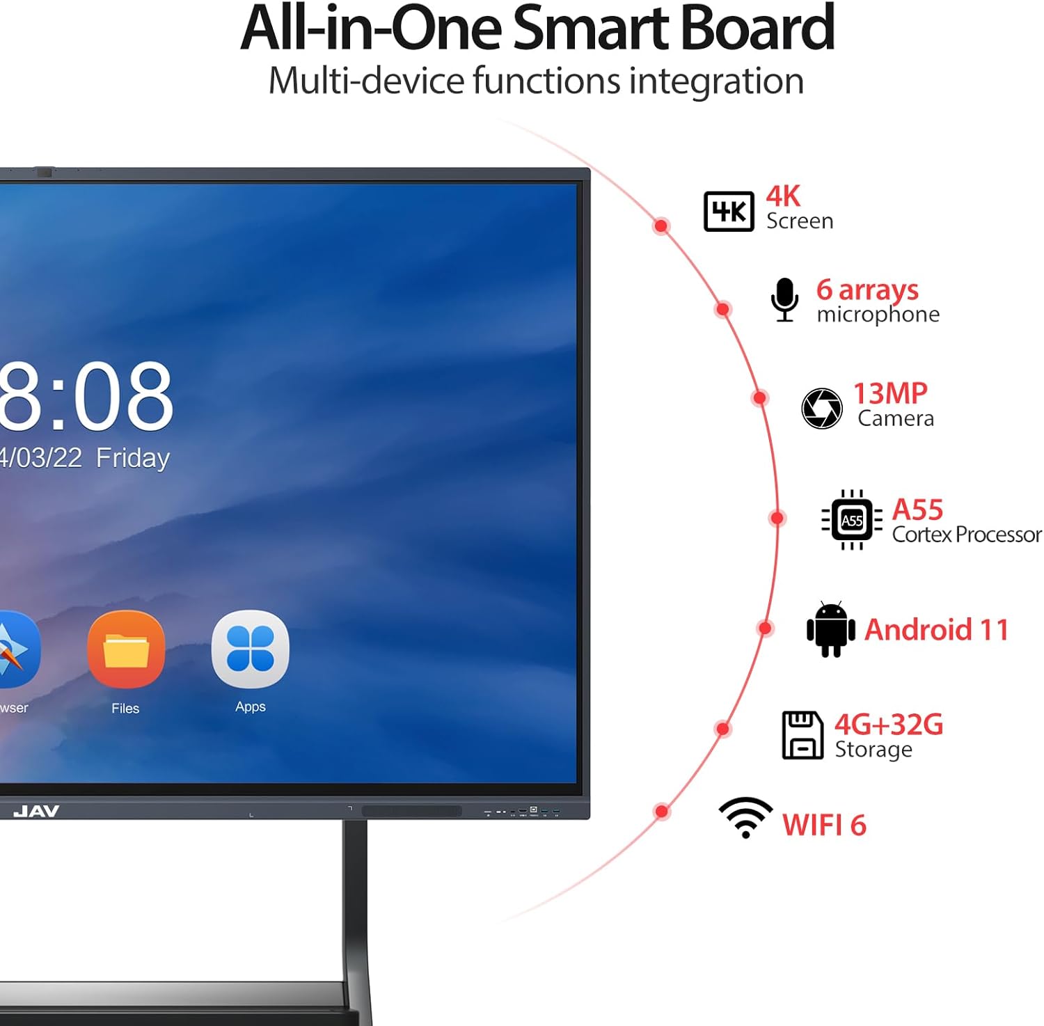 JAV 86” Interactive Smart Board H12S-2