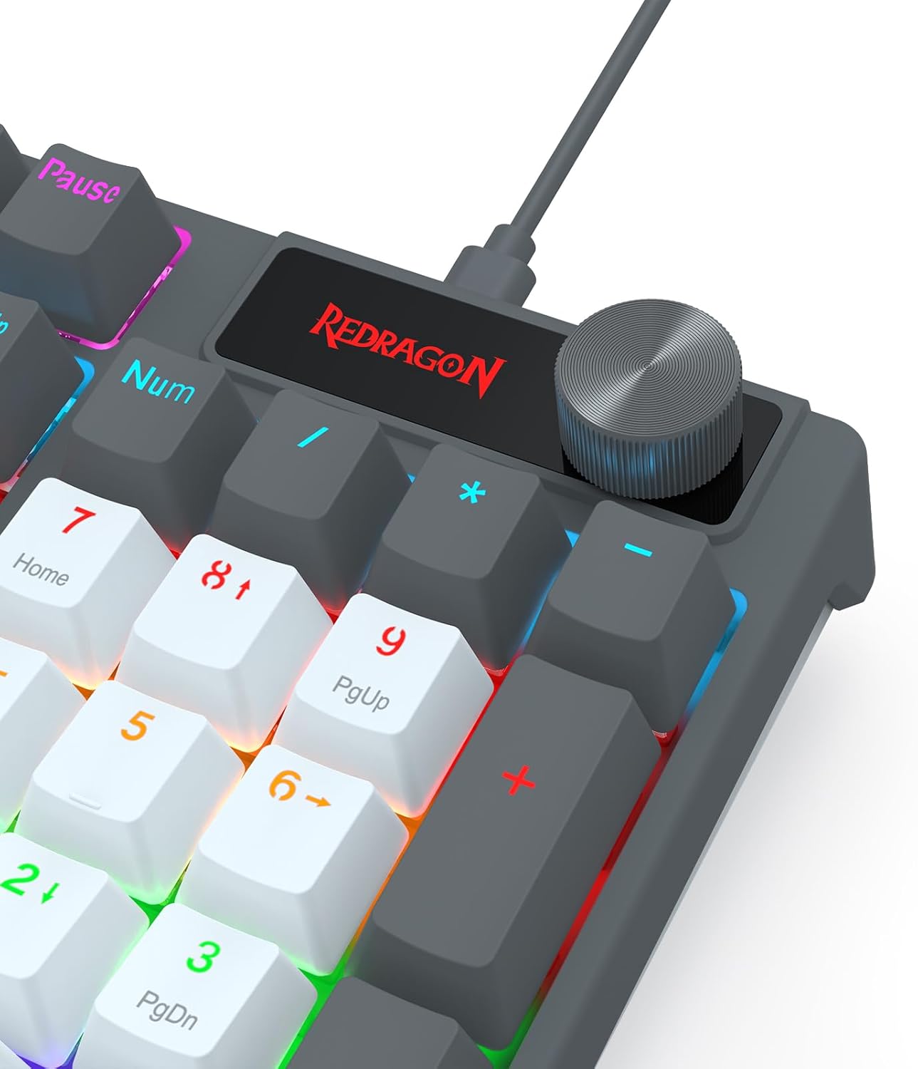 Redragon K718 Wired 104 Keys Gaming Keyboard, Rainbow Backlit Wired Mechanical Keyboard