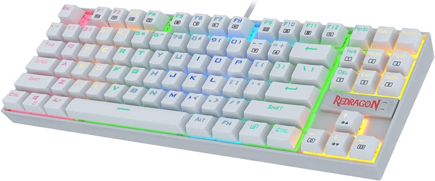Redragon K552-RGB-1 Mechanical keyboard ARABIC Layoute WHITE
