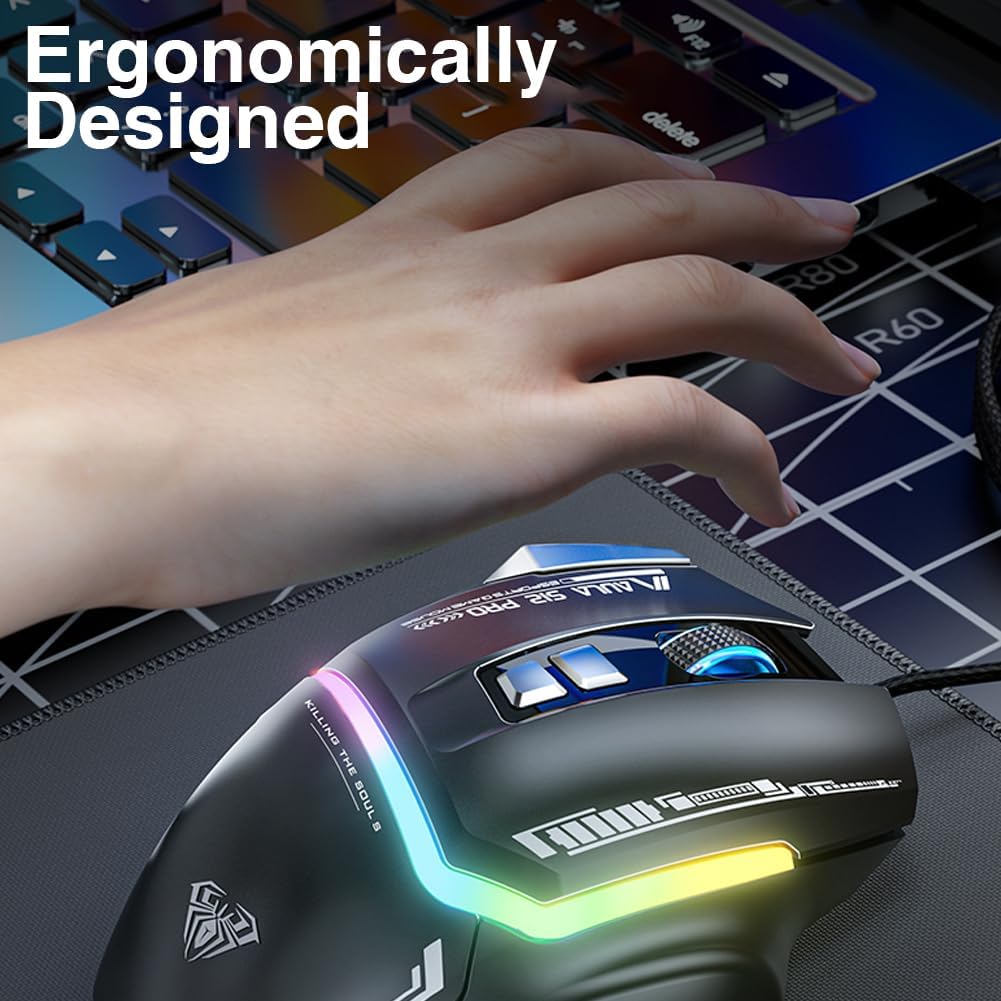 AULA S12 PRO Wired gaming mouse with 7 keys