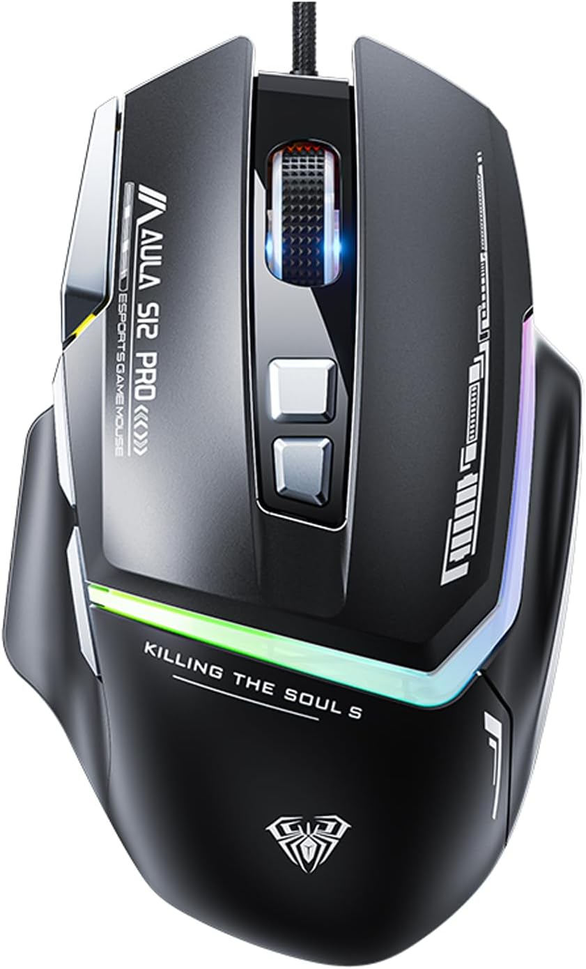 AULA S12 PRO Wired gaming mouse with 7 keys