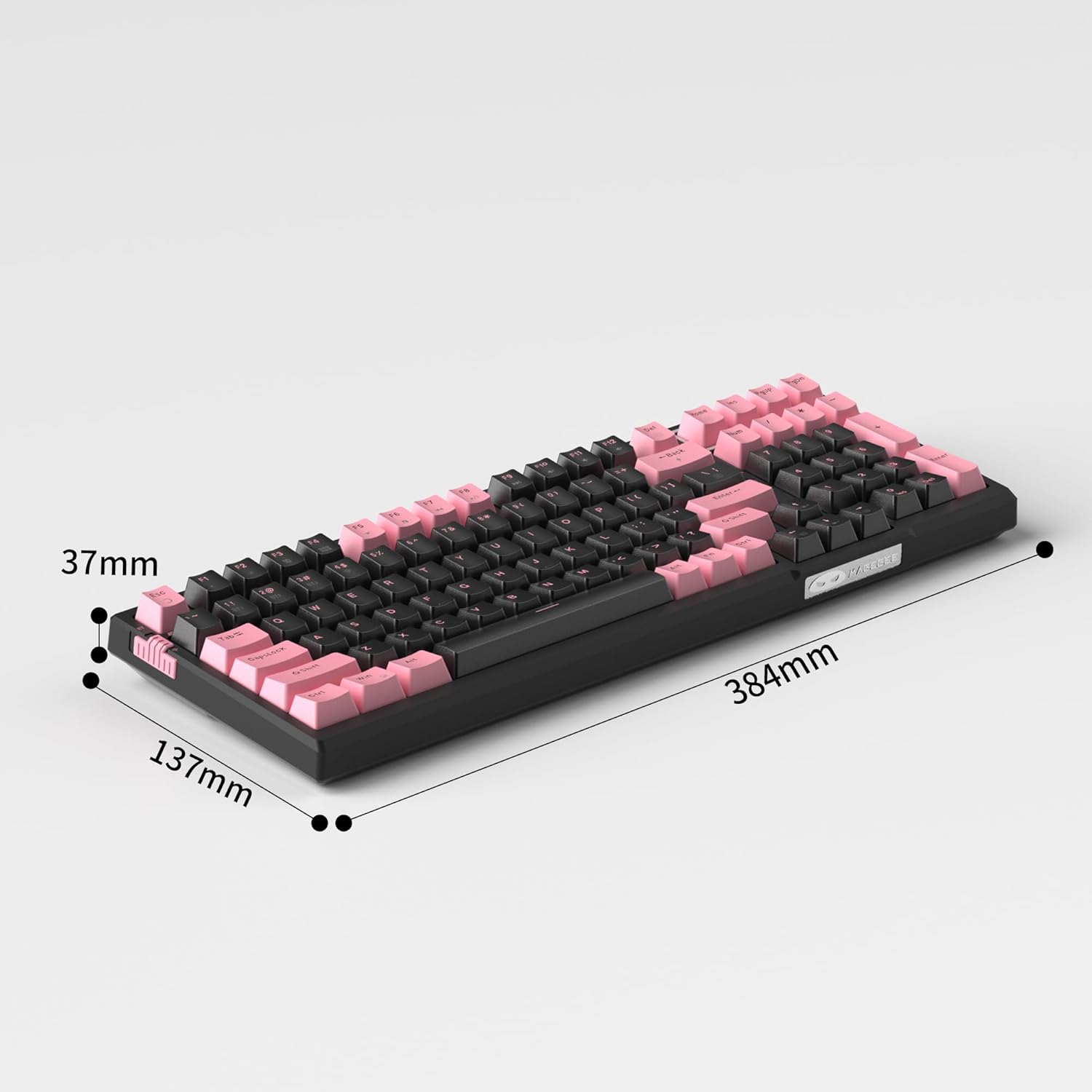 Magegee SKY98 Pink black, Blue Switch, 99 keys, RGB light Tri-mode mechanical keyboard