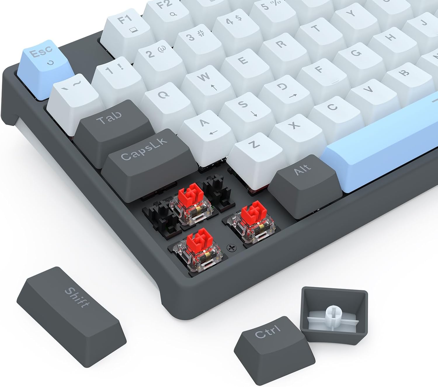 Redragon K718 Wired 104 Keys Gaming Keyboard, Rainbow Backlit Wired Mechanical Keyboard