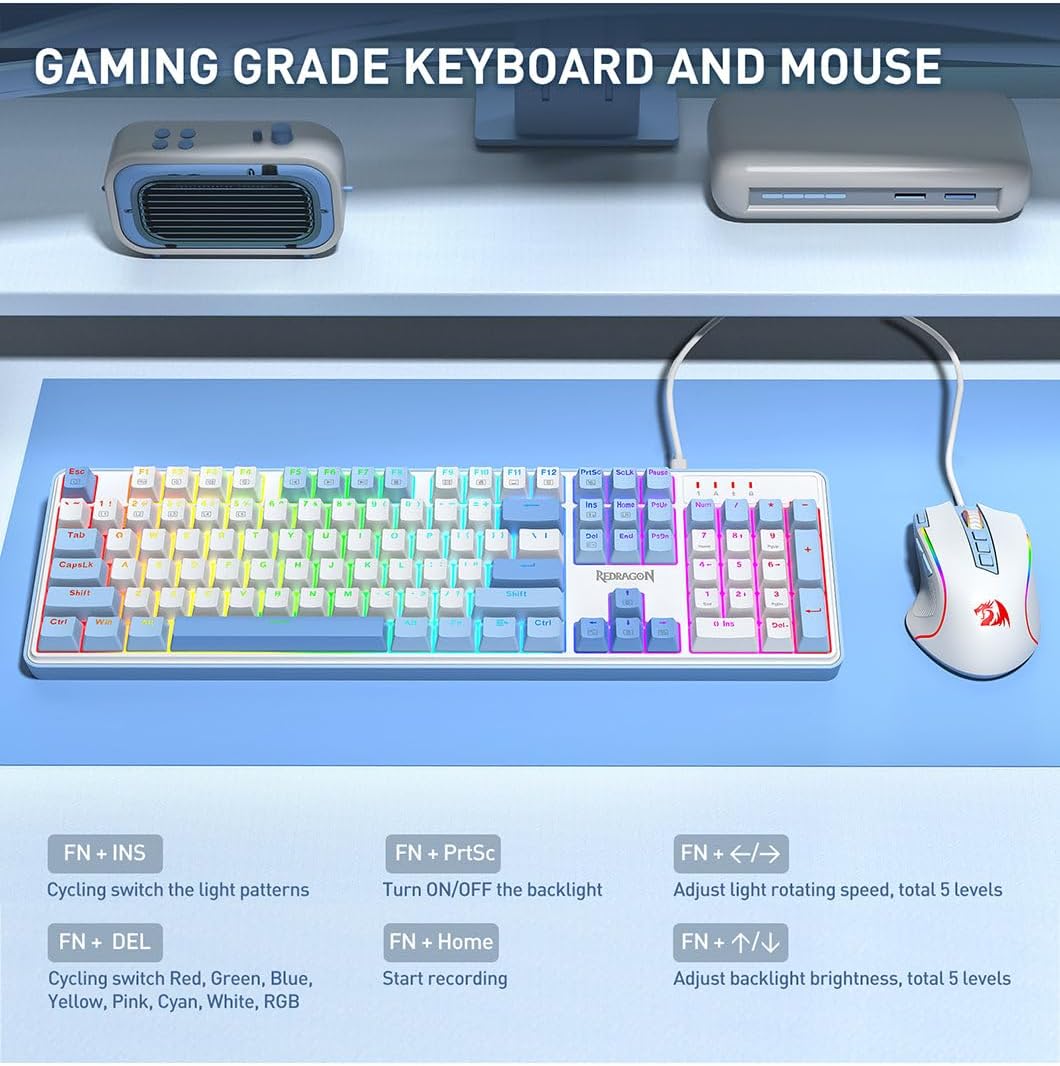 REDRAGON S139 Gaming Essentials Mechanical Keyboard and Mouse Combo Set