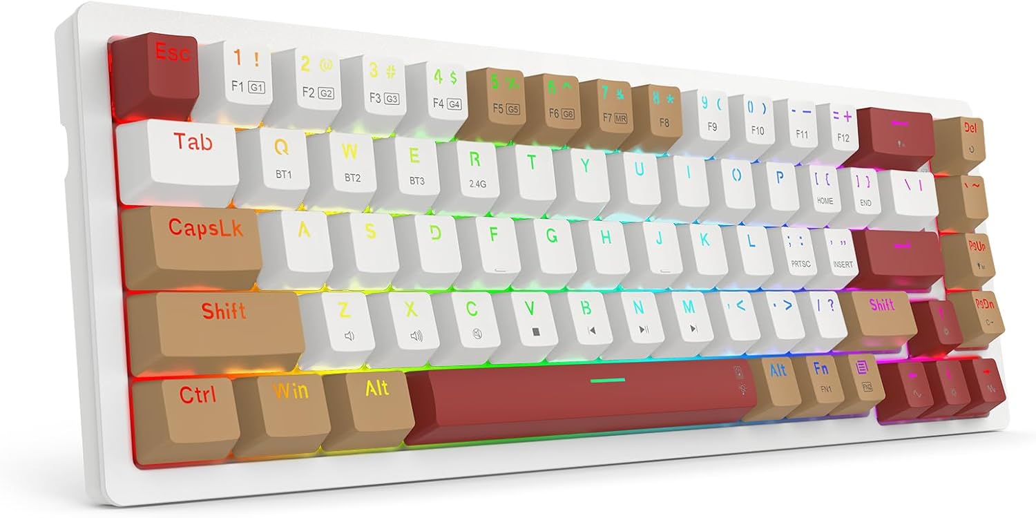 Redragon K677 WLR-RGB-PRO 68 keys 3mode mechanical keyboard