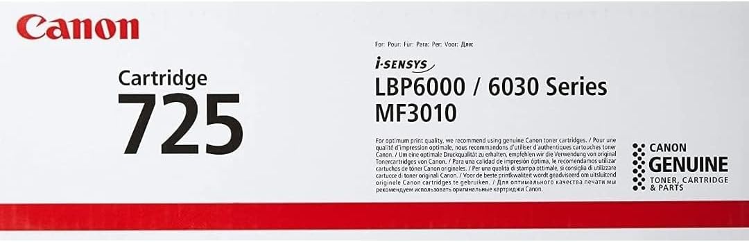 Canon 725 Black Toner Cartridge for LBP6000 & MF3010 Printer