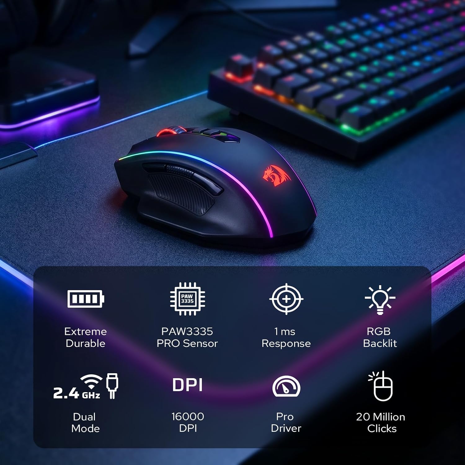ReDragon Gaming Mouse Black M686 RGB