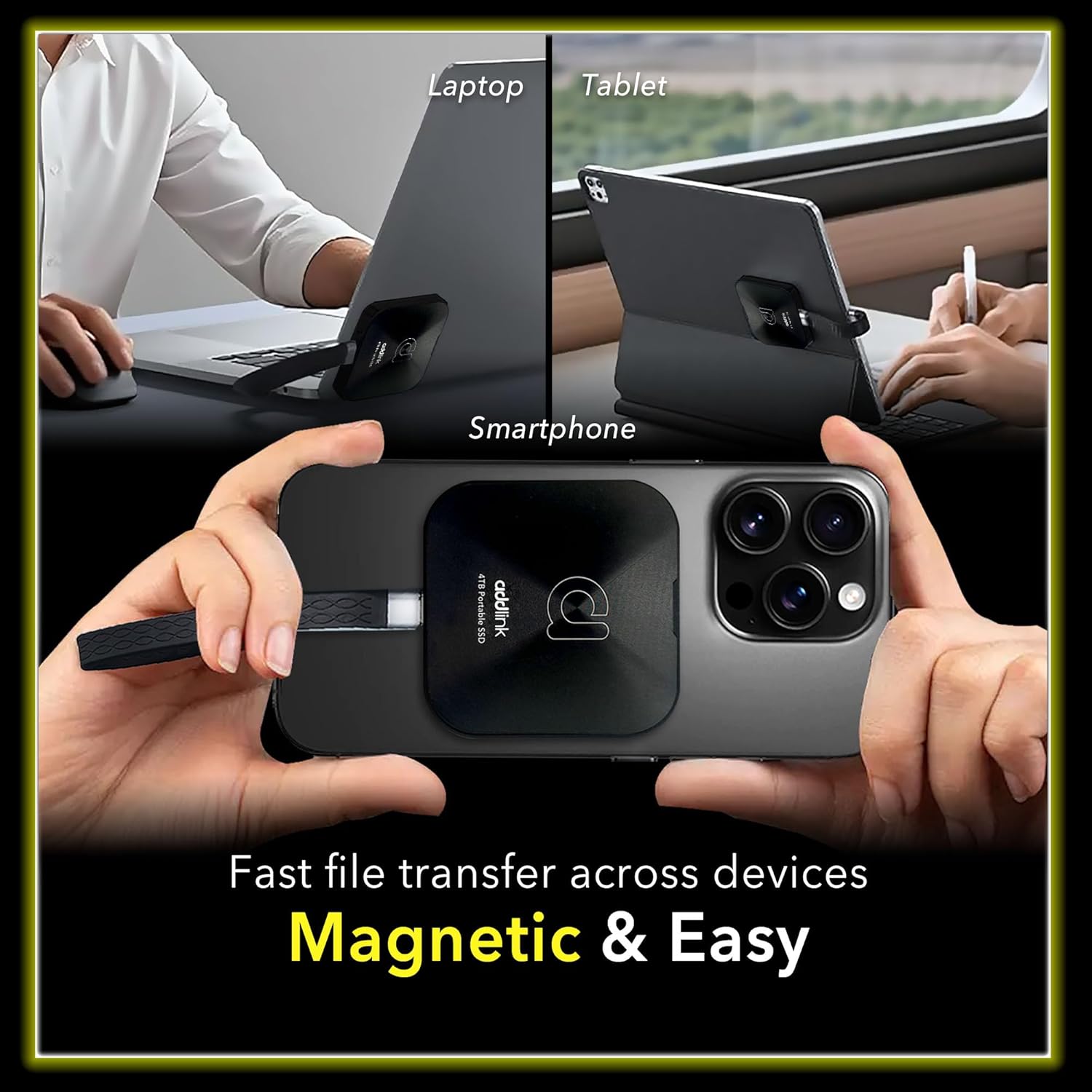 Addlink Portable SSD MAGNETIC P30B4K 4000/3600 MB/s