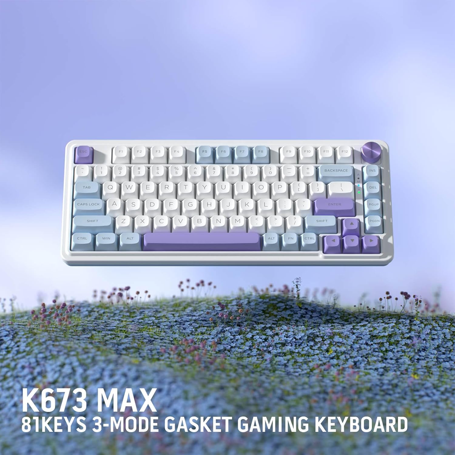Redragon K673WBP-RGB-MAX 75% gasket Mechanical Keyboard WIRED/2.4/BT