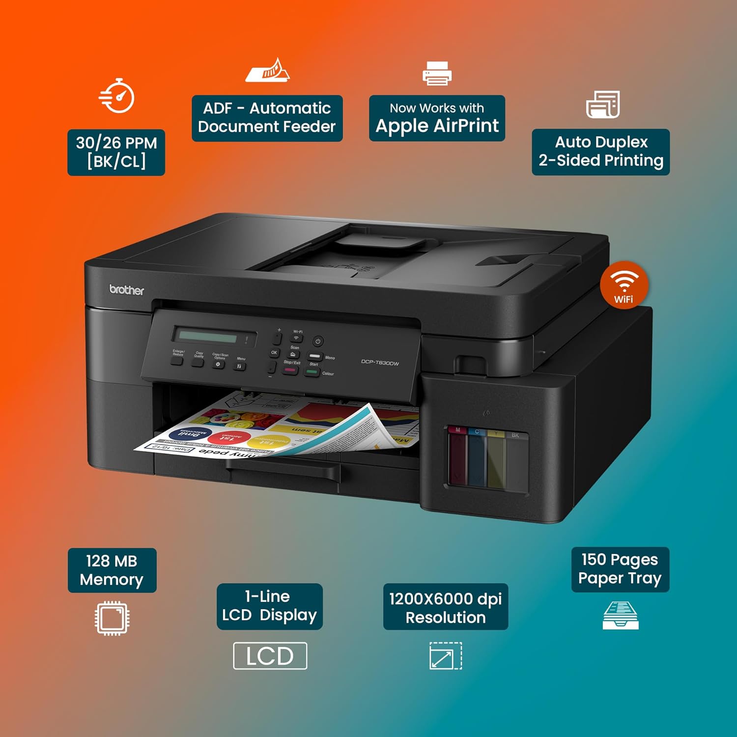 BROTHER DCP T830 COLOR INK PRINTER