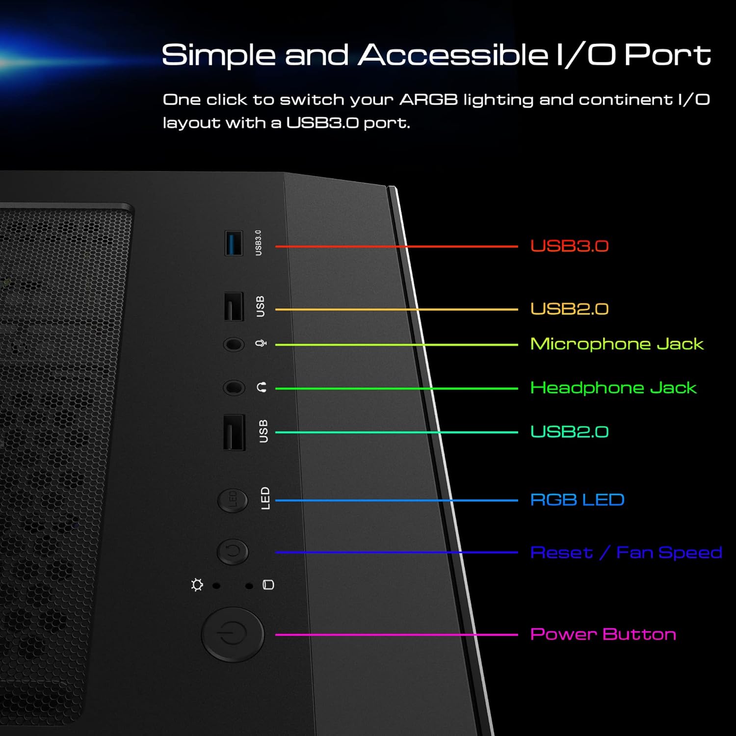 GAMDIAS Apollo E2 Elite Mid Tower Gaming Case