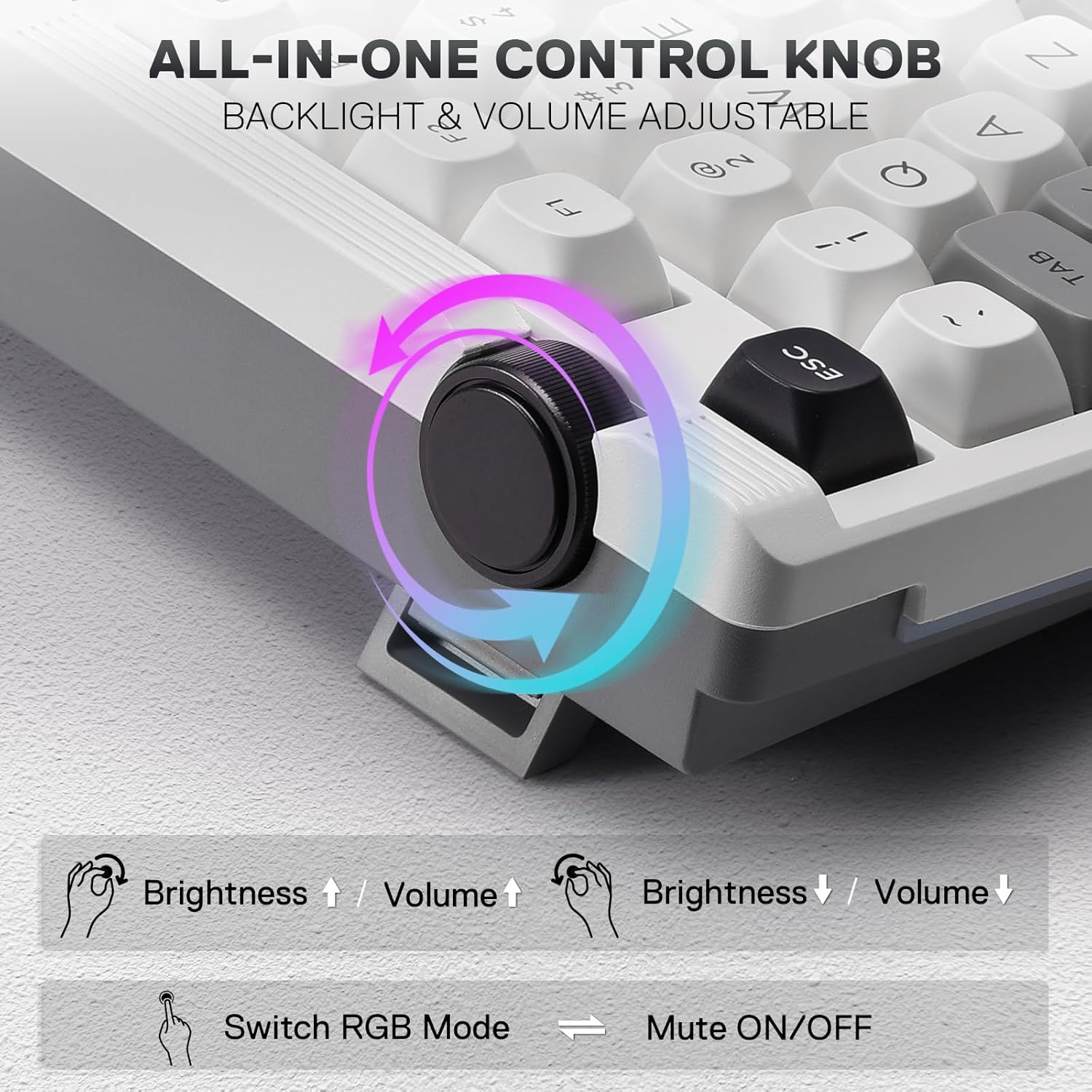 Redragon K729 WGB-RGB- PRO 80% Wireless Gasket RGB Gaming Keyboard, 3-Mode TKL Mechanical Keyboard