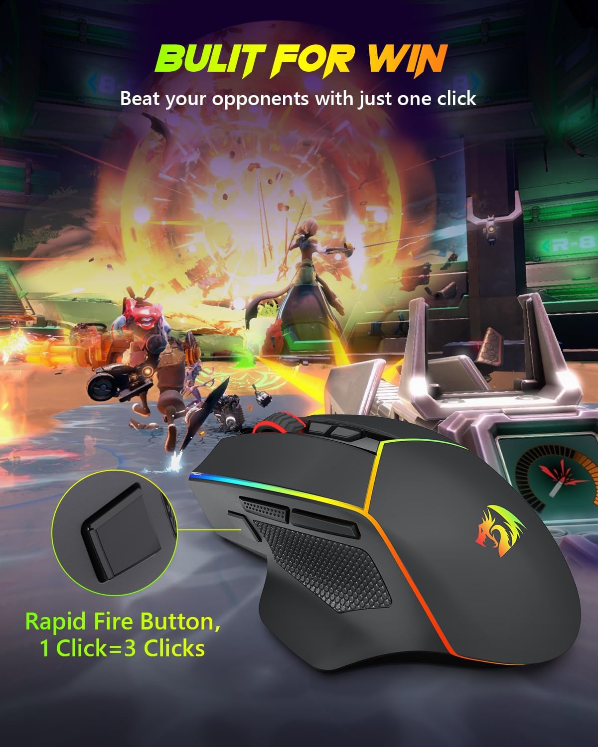 REDRAGON M814 RGB-PRO GAMING MOUSE