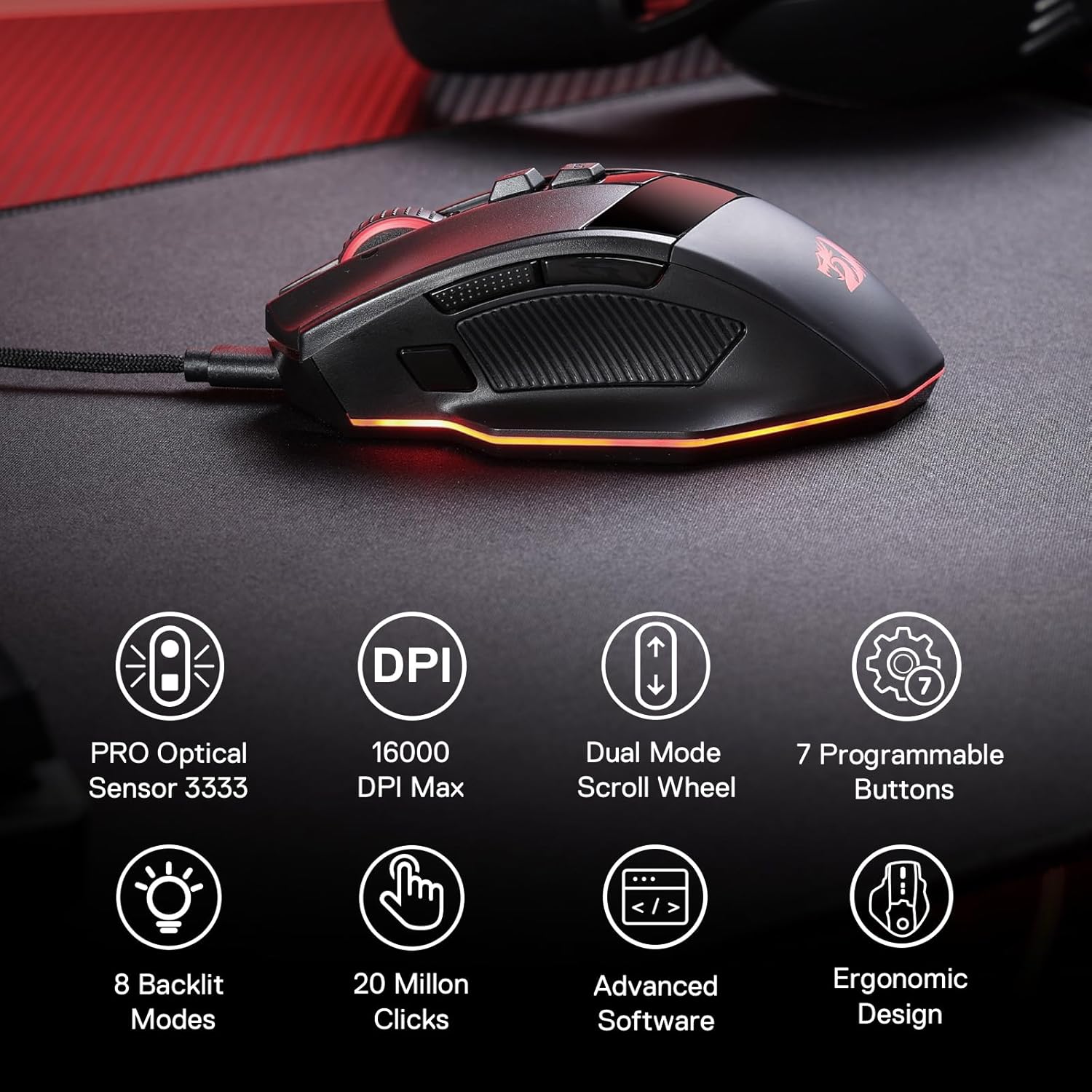 ReDragon M813 RGB Mouse Wired Gaming mouse