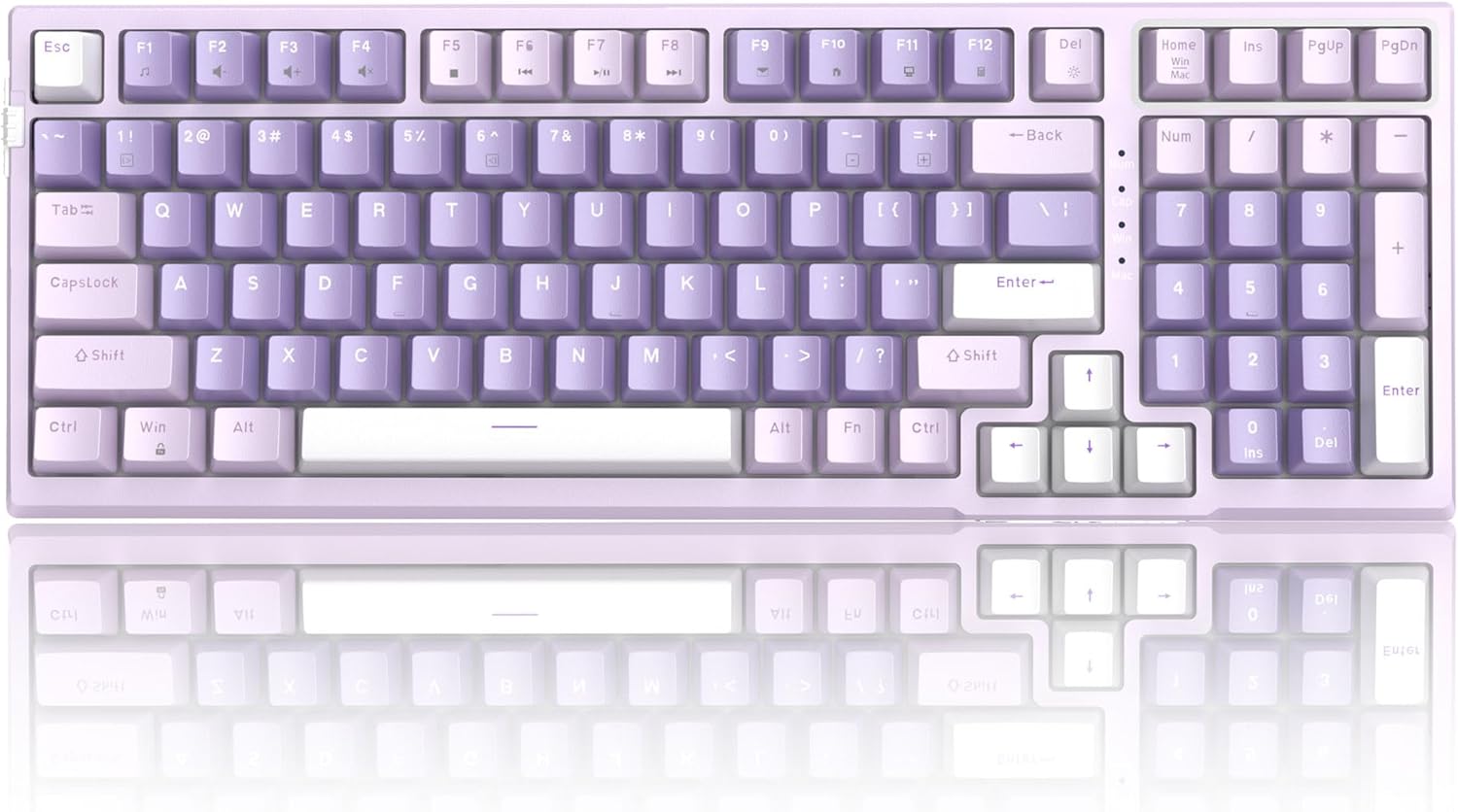 Magegee SKY98 Violet B,Violet switch, 99 keys, RGB light, Gasket structure Tri-mode mechanical keyboard