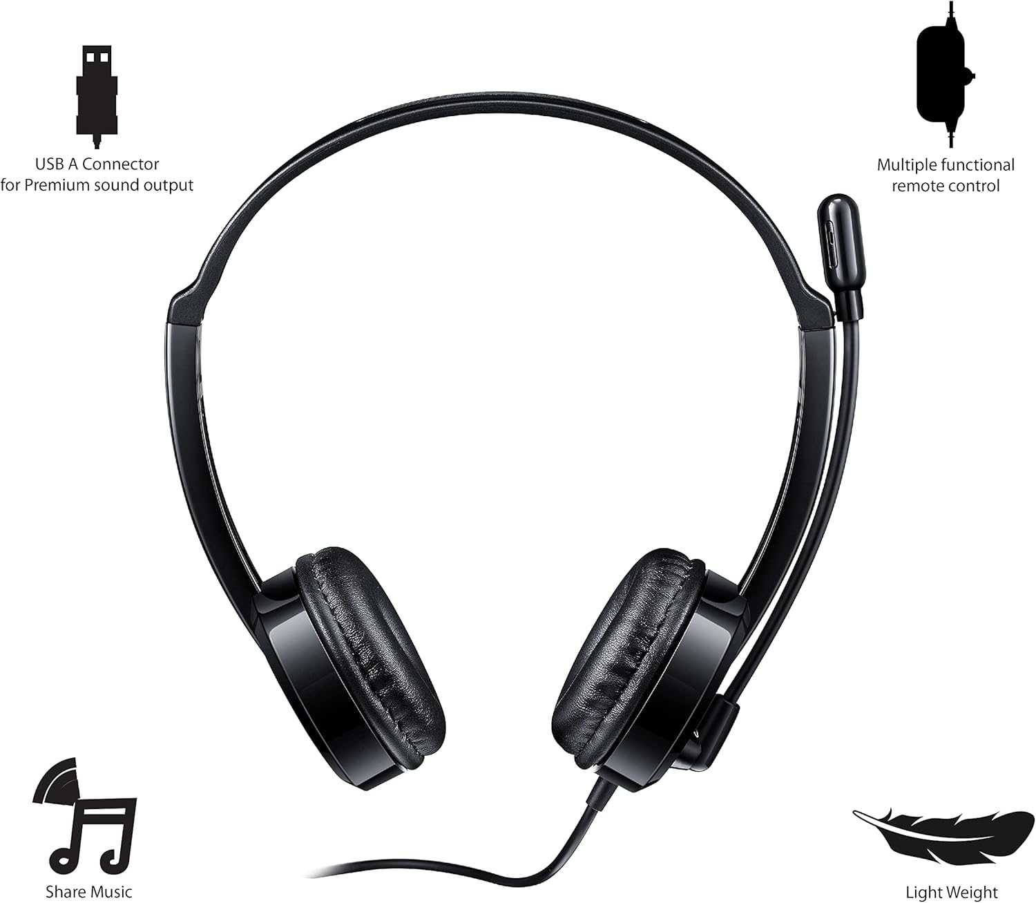 RAPOO H120 USB STEREO HEADSET WIRED