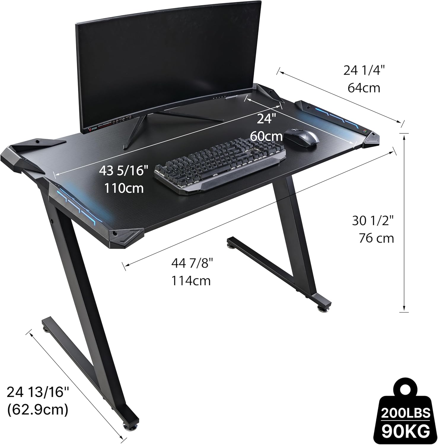 EUREKA ERGONOMIC Z1S Gaming Desk