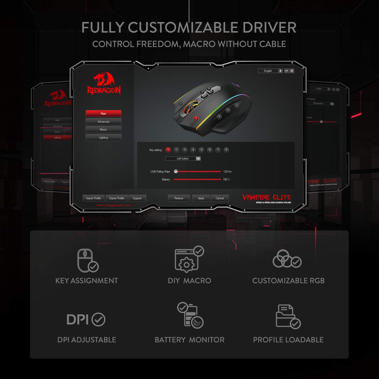 ReDragon Gaming Mouse Black M686 RGB