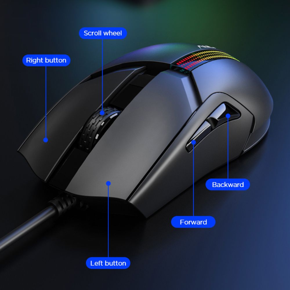 AULA F813 PRO Wired gaming mouse with 7 keys