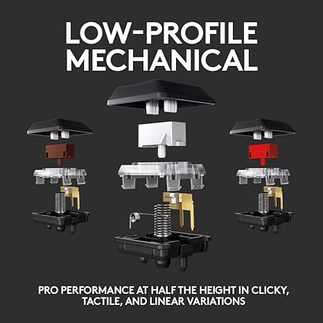 LOGITECH G815 LIGHTSPEED RGB Mechanical Gaming Keyboard – GL Tactile - CARBON