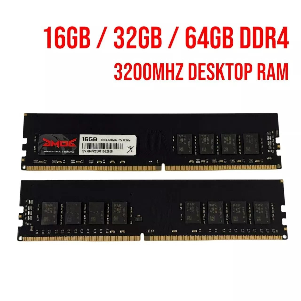GMOG DESKTOP DDR4 3200mhz UDIMM RAM