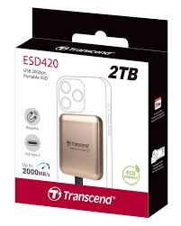 TRANSCEND  EXTERNAL SSD ESD420C USB 20GBPS GOLD
