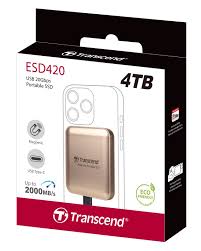 TRANSCEND  EXTERNAL SSD ESD420C USB 20GBPS GOLD