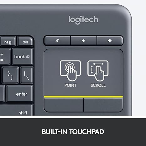 LOGITECH Wireless Touch Keyboard K400 Plus - DARK - ARA