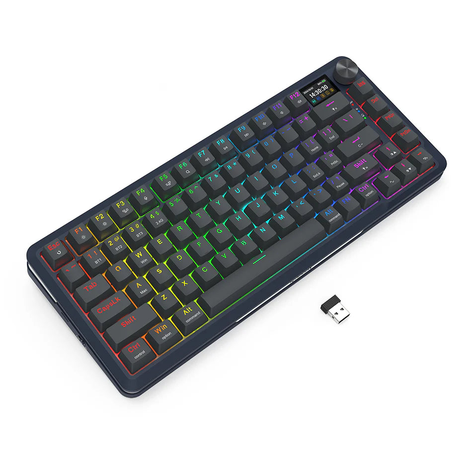 Redragon K708-RGB-PRO 75% gasket mechanical keyboard Wired/2.4G/BT, LCD display
