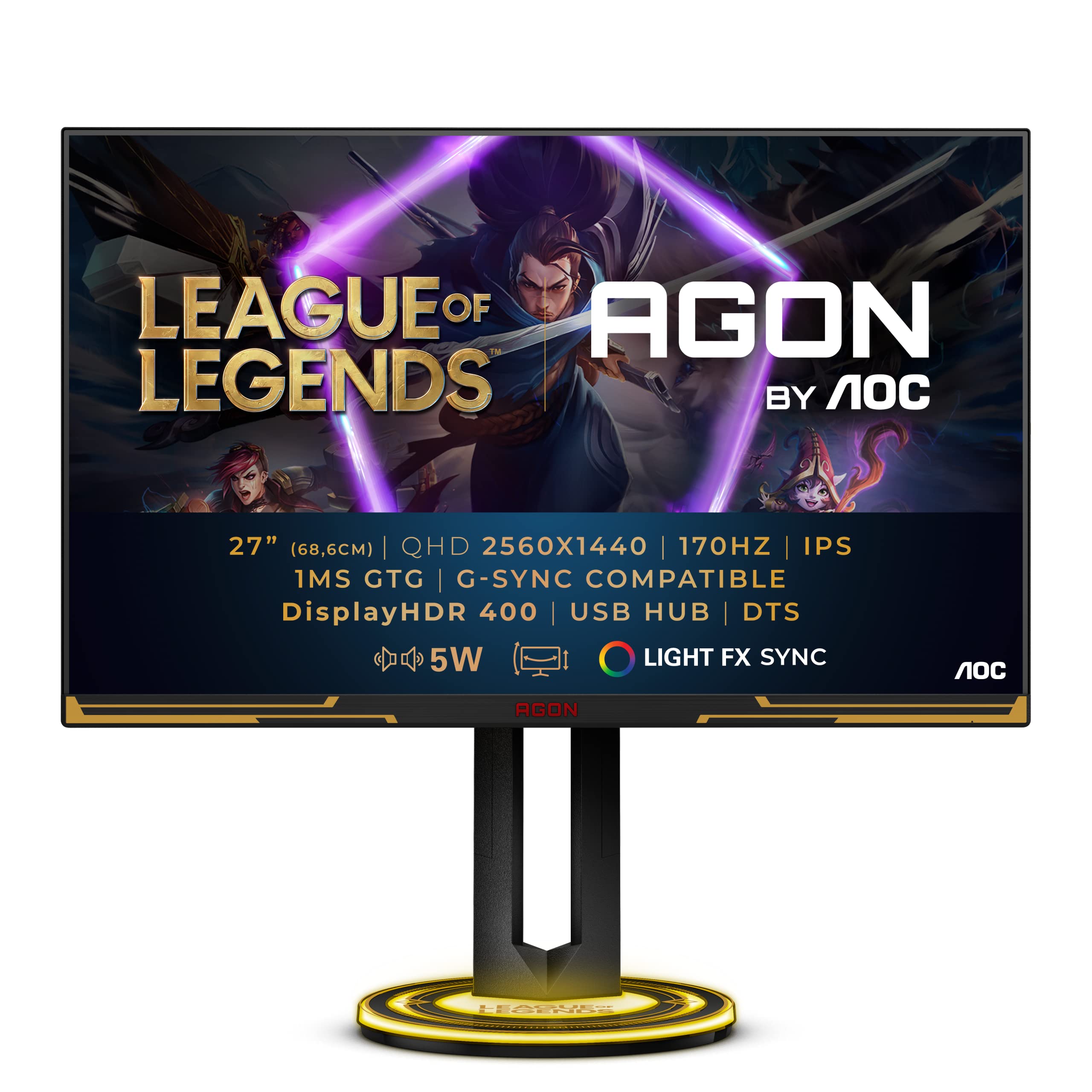 AOC AGON- 27 Inch QHD gaming Monitor,