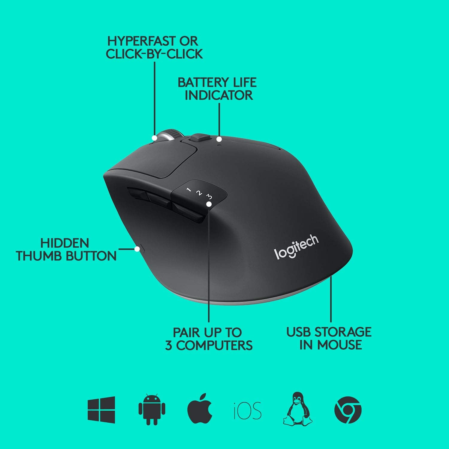 LOGITECH MOUSE TRIATHLON M720 OBS