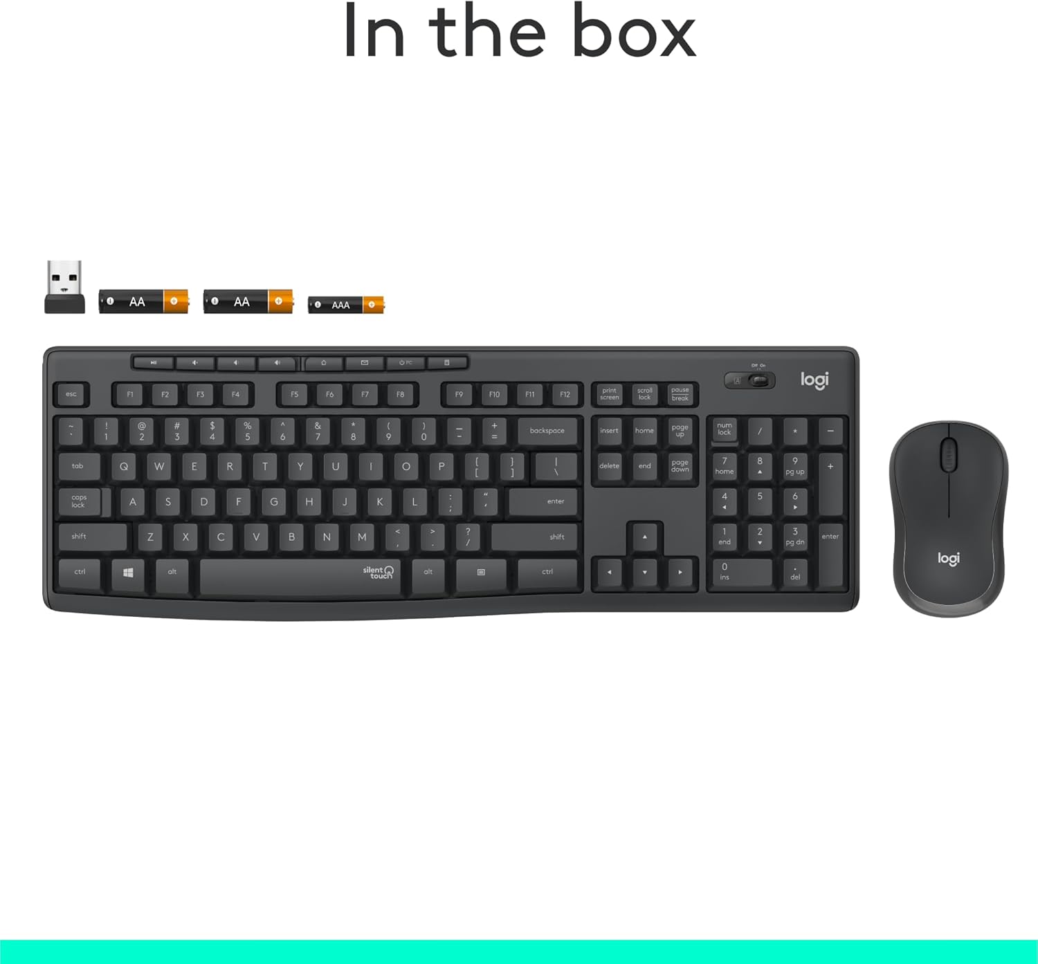 LOGITECH MK295 Silent Wireless Combo - GRAPHITE - ARABIC