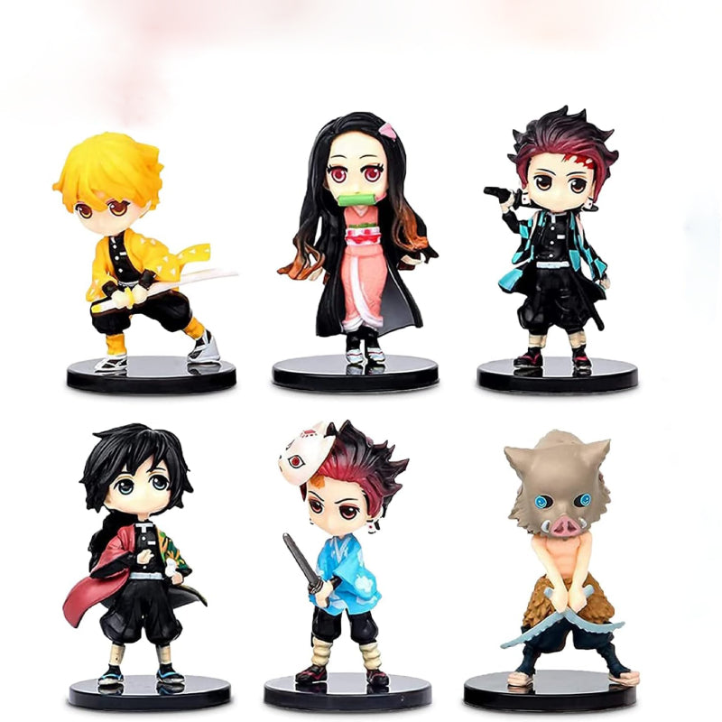 Demon Slayer Action Figures Set (6 Pieces )