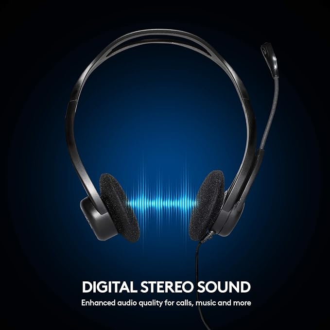 Logitech 960 USB Computer Headset, Black